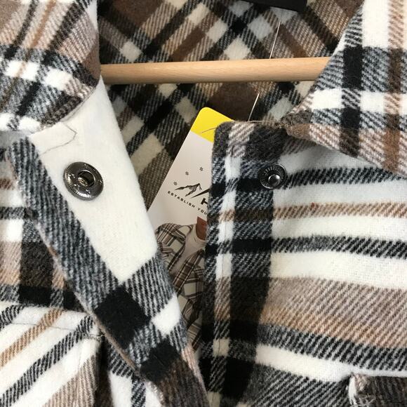 New HFX women's shirt jacket  relaxed fit drop shoulder pockets size S - Picture 8 of 10